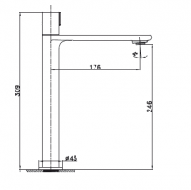 Mitigeur lavabo haut Figaro Chromé - O\'DESIGN Réf. FIG11HCP