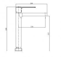 Mitigeur lavabo haut Hanaé Noir mat - O\'DESIGN Réf. HAN11HNM