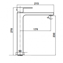 Mitigeur lavabo haut Haxo Noir mat - OZE  Réf. HAXO11HNM