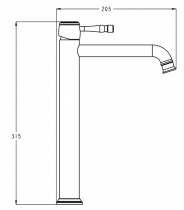 Mitigeur lavabo haut Icare Chromé - O\'DESIGN Réf. ICA11HC