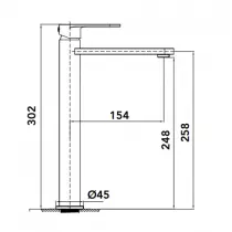 Mitigeur lavabo haut Iris Or brossé - OZE Réf. IRIS11HOB