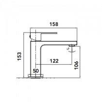 Mitigeur lavabo Haxo Chromé - OZE Réf. HAXO11C