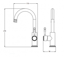 Mitigeur lavabo Icare Or brossé - O\'DESIGN Réf. ICA17OB