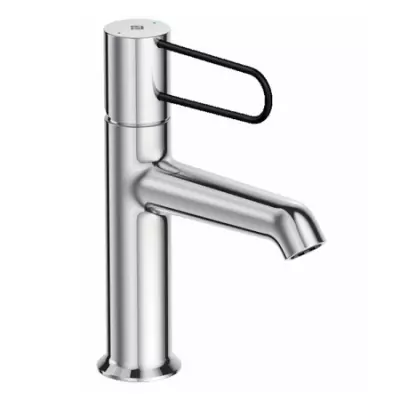 Mitigeur lavabo Od�on Rive-gauche Chrome / levier Noir mat - JACOB DELAFON R�f. E21028-BL-CP