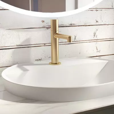 Mitigeur lavabo TIKI Dor� bross� (sans vidage) - DECOTEC R�f. 143000100151