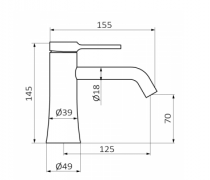 Mitigeur lavabo Time Female avec vidage Chromé - GRB Réf. 47542470