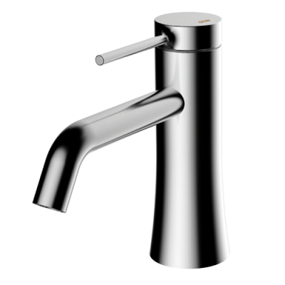 FortiFura Calvi Kit mitigeur lavabo - robinet bas - bonde clic clac -  siphon design - Noir mat - SW377833/SW696199/SW696210 