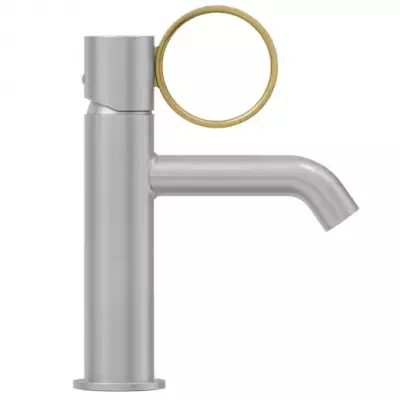 Mitigeur lavabo Vivienne Signature Chrom� / poign�e laiton bross� - Jacob Delafon R�f. E38682-LB3-G
