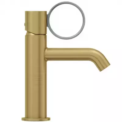 Mitigeur lavabo Vivienne Signature Laiton / poign�e Chrom� bross� - Jacob Delafon R�f. E38682-LB1-2MB