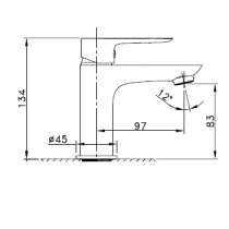 Mitigeur lave-mains Gus Carbone - O\'DESIGN Réf. GUS10CA