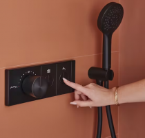 Mitigeur thermostatique à encastrer Grands Boulevards Noir mat - Jacob Delafon Réf. E26346-9-BL