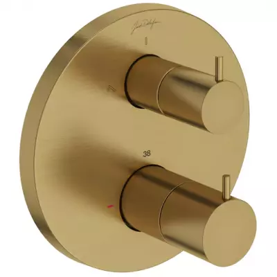 Mitigeur thermostatique � encastrer M�tro Laiton bross� - JACOB DELAFON R�f. E78024-4A-2MB