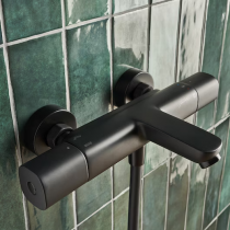 Mitigeur thermostatique bain-douche mural July+ Noir mat - JACOB DELAFON Réf. E35675-9-BL
