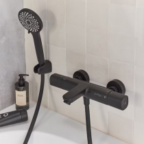 Mitigeur thermostatique bain-douche mural July+ Noir mat - JACOB DELAFON Réf. E35675-9-BL