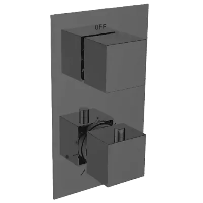 Mitigeur thermostatique encastr� DRAKAR 2 voies Gun PVD - O\'DESIGN R�f. DRAKAR-2C-G