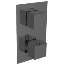 Mitigeur thermostatique encastré DRAKAR 2 voies Gun PVD - O\'DESIGN Réf. DRAKAR-2C-G