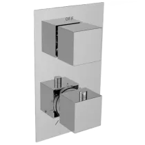 Mitigeur thermostatique encastré Drakar 2 voies Nickel brossé - O\'DESIGN Réf. DRAKAR-2C-NB