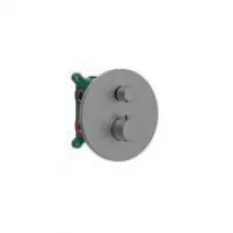 Mitigeur thermostatique encastré DRAKAR rond 2 voies Gun PVD - O\'DESIGN Réf. DRAKAR-2R-G