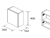 Module ALLIANCE 30cm réversible 1 porte Terracota - SALGAR Réf. 103607