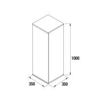 Module ALLIANCE 30x100cm 1 porte réversible Noyer maya - SALGAR Réf. 102837