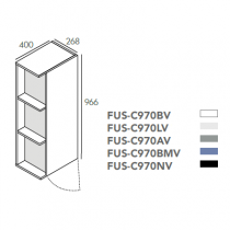 Module colonne Fusion 40x96.6cm Noir - O\'DESIGN Réf. FUSC970NV