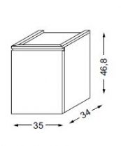 MODULE DR. HALO2 MELA L:350 1 PORTE - SANIJURA Réf. 112604