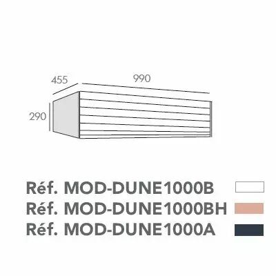 Module Dune 100cm 1 tiroir Blanc Craie - O\'DESIGN R�f. MOD-DUNE1000B