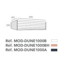 Module Dune 100cm 1 tiroir Blanc Craie - O\'DESIGN Réf. MOD-DUNE1000B