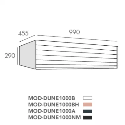 Module Dune 100cm 1 tiroir Noir absolu - O\'DESIGN R�f. MODDUNE1000NM