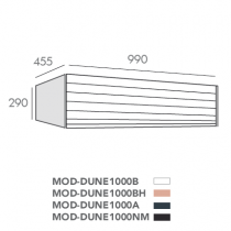 Module Dune 100cm 1 tiroir Noir absolu - O\'DESIGN Réf. MODDUNE1000NM