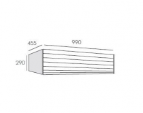 Module Dune 100cm 1 tiroir Sable satiné - O\'DESIGN Réf. MOD-DUNE1000S