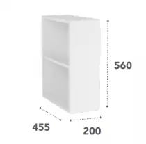 Module étagère côté Harmonie 20cm Blanc mat - OZE Réf. MODE-HAR200BM