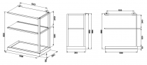 Module étagères Partition Noir mat - ROBLIN Réf. 5355499