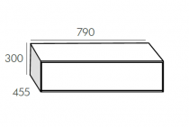 Module Fuji 80cm 1 tiroir Blanc craie - O\'DESIGN Réf. MOD-FU800BM