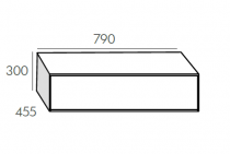 Module Fuji 80cm 1 tiroir Smoke - O\'DESIGN Réf. MOD-FU800S