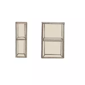 Niche basse ouverte Signature 20cm & 40cm / M�lamin� d�cor bois au choix - DECOTEC