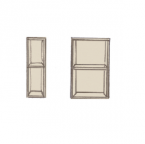 Niche basse ouverte Signature 20cm & 40cm / Mélaminé décor bois au choix - DECOTEC