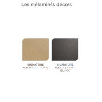 Niche basse ouverte Signature L20, décor bois Master Oak ou Elegant Black - DECOTEC Réf.1823311