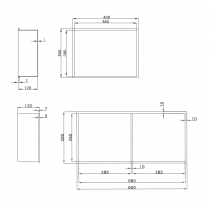 Niche de douche à encastrer horizontale ou verticale 30x40cm ou 28x60 (3 finitions) - O\'DESIGN Réf. ITHOS