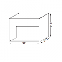 Niche Parallel 60cm laque - JACOB DELAFON Réf. EB1700-TL