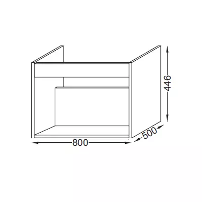 Niche Parallel 80cm laque - JACOB DELAFON R�f. EB1701-TL