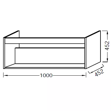 Niche sous plan-vasque Vivienne 100cm M�lamin� - Jacob Delafon R�f. EB2035-MM