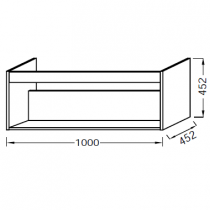 Niche sous plan-vasque Vivienne 100cm Mélaminé - Jacob Delafon Réf. EB2035-MM
