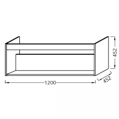 Niche sous plan-vasque Vivienne 120cm M�lamin� - Jacob Delafon R�f. EB2036-MM