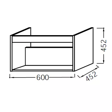 Niche sous plan-vasque Vivienne 60cm M�lamin� - Jacob Delafon R�f. EB2033-MM