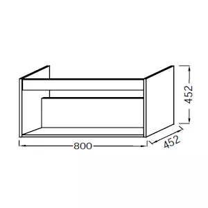 Niche sous plan-vasque Vivienne 80cm M�lamin� - Jacob Delafon R�f. EB2034-MM