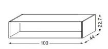 Niche sous table HALO H 22,7cm x L 100cm Mélaminé - SANIJURA Réf. 112253
