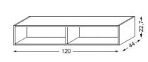 Niche sous table HALO H 22,7cm x L 120cm Laqué - SANIJURA Réf. 112354