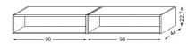 Niche sous table HALO H 22,7cm x L 180cm Laqué - SANIJURA Réf. 2x112352