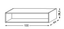 Niche sous table HALO H 28,3cm x L 100cm Laqué - SANIJURA Réf. 112363